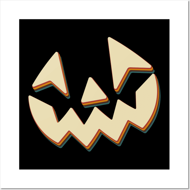 Retro Vintage Halloween Pumpkin Wall Art by Daytone